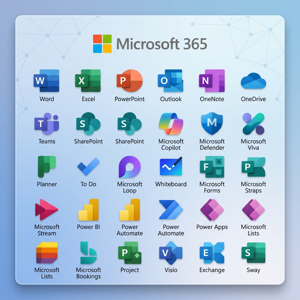 Ícones Microsoft 365